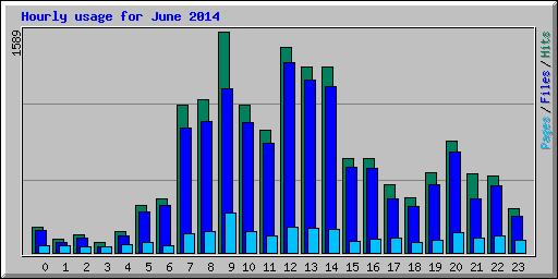 Hourly usage for June 2014
