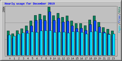 Hourly usage for December 2019