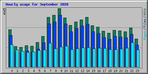 Hourly usage for September 2020