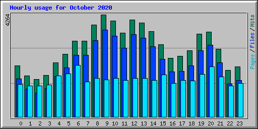 Hourly usage for October 2020