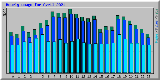 Hourly usage for April 2021