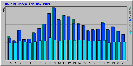 Hourly usage for May 2021